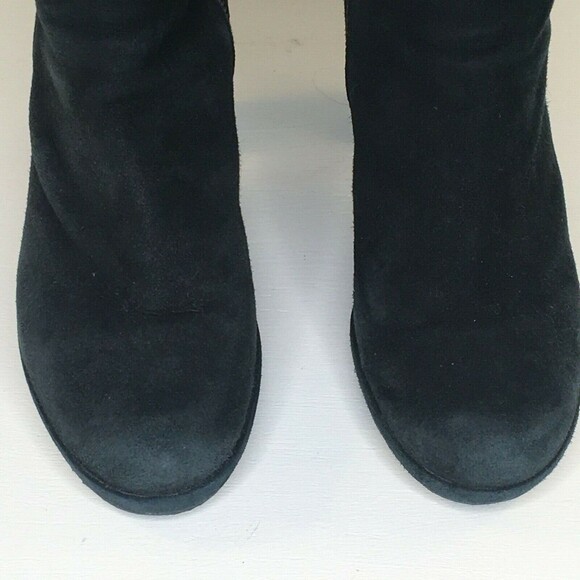 Adrienne Vittadini Patrick Suede Heeled boots Black Knee High Zip Up Women's 7.5 - Picture 7 of 12